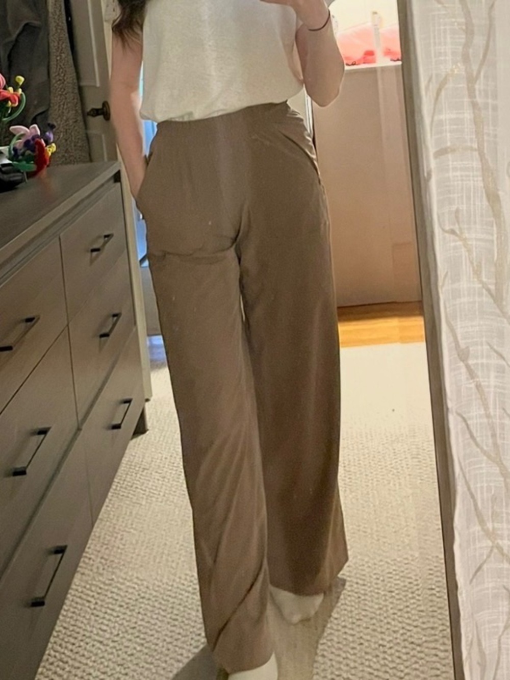 Lululemon Brown Wide Leg High-Rise Pants Size 2